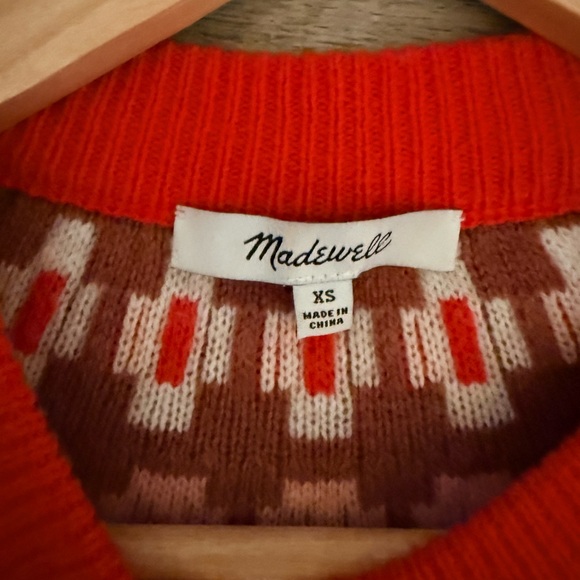 Madewell Mayer Fair Isle Wool Blend Sweater XS - Picture 5 of 8